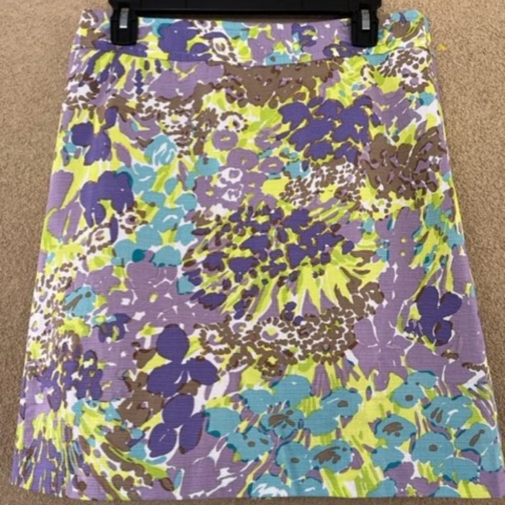 Talbots Lined Floral Skirt